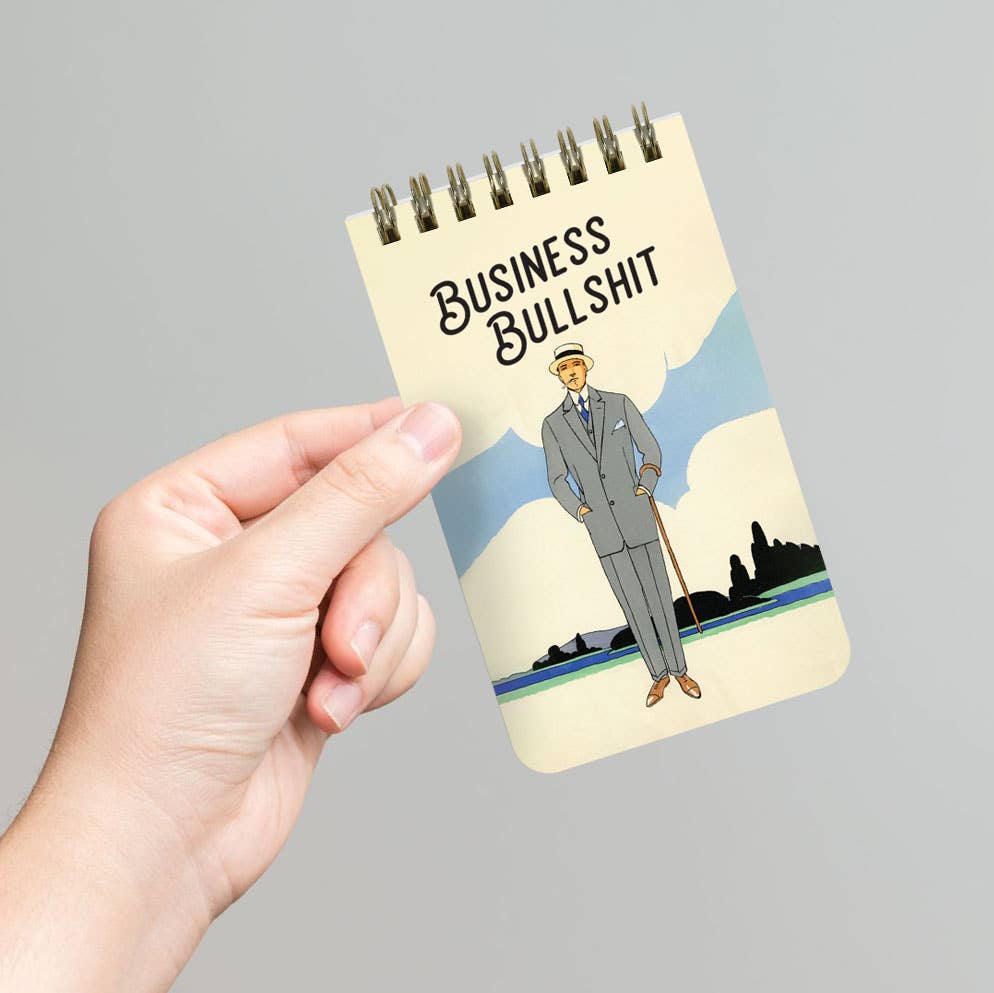 Business Bullshit - Funny 3x5 Spiral Memo Notepad