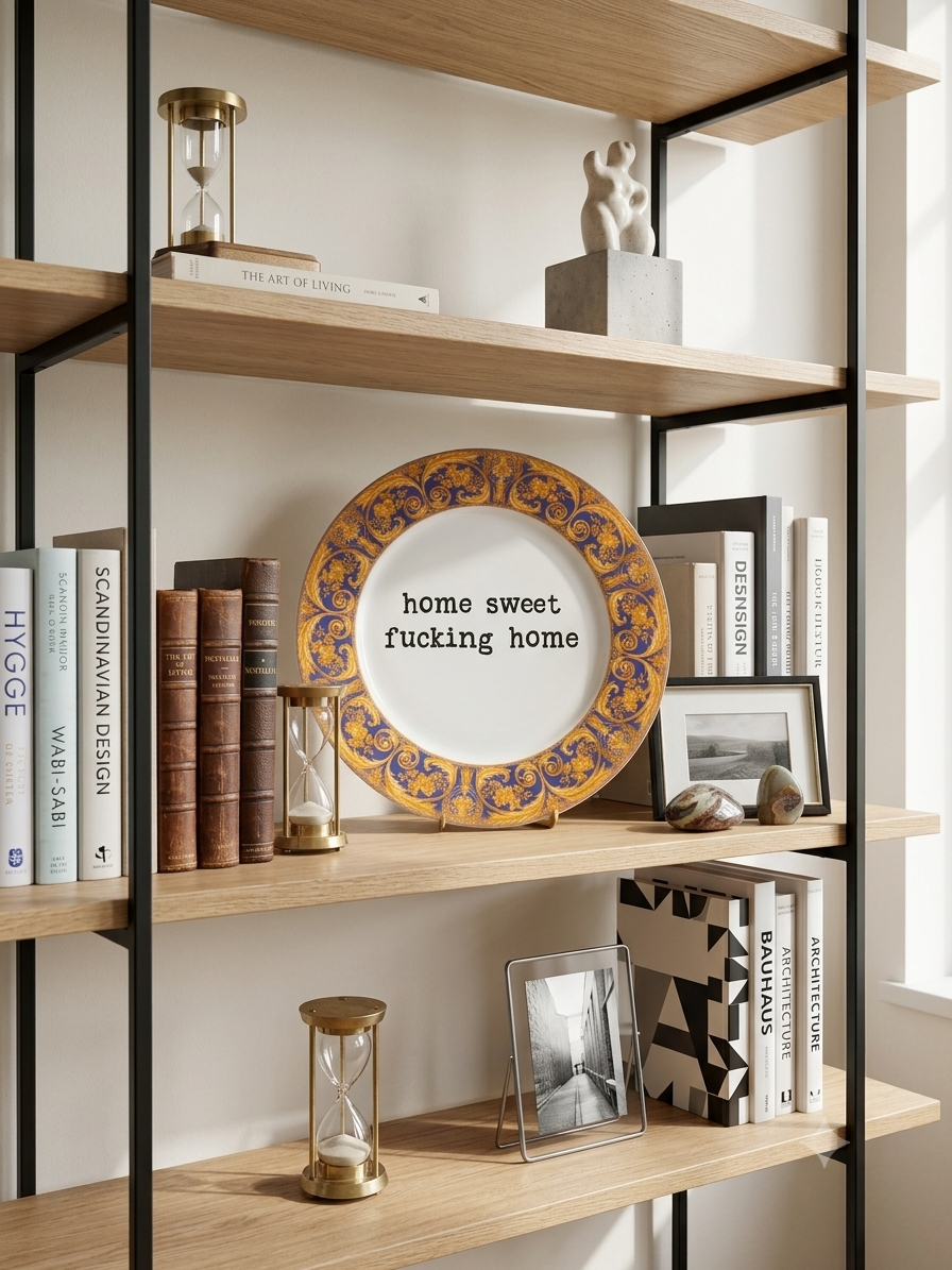 Upcycled & Unfiltered: "Home Sweet Fucking Home" 10" Vintage Plate - Hilarious Housewarming & Entryway Decor